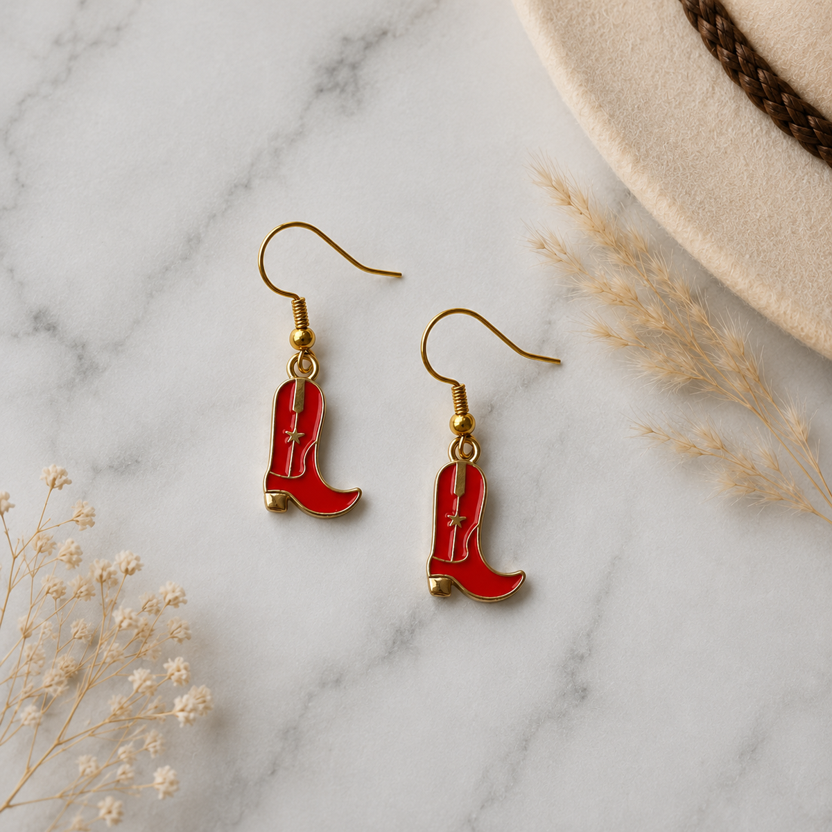 Cowboy Boot Earrings | Western Earrings | Country Concert Outfit | Cowgirl Jewellery | Nashville Accessories UK