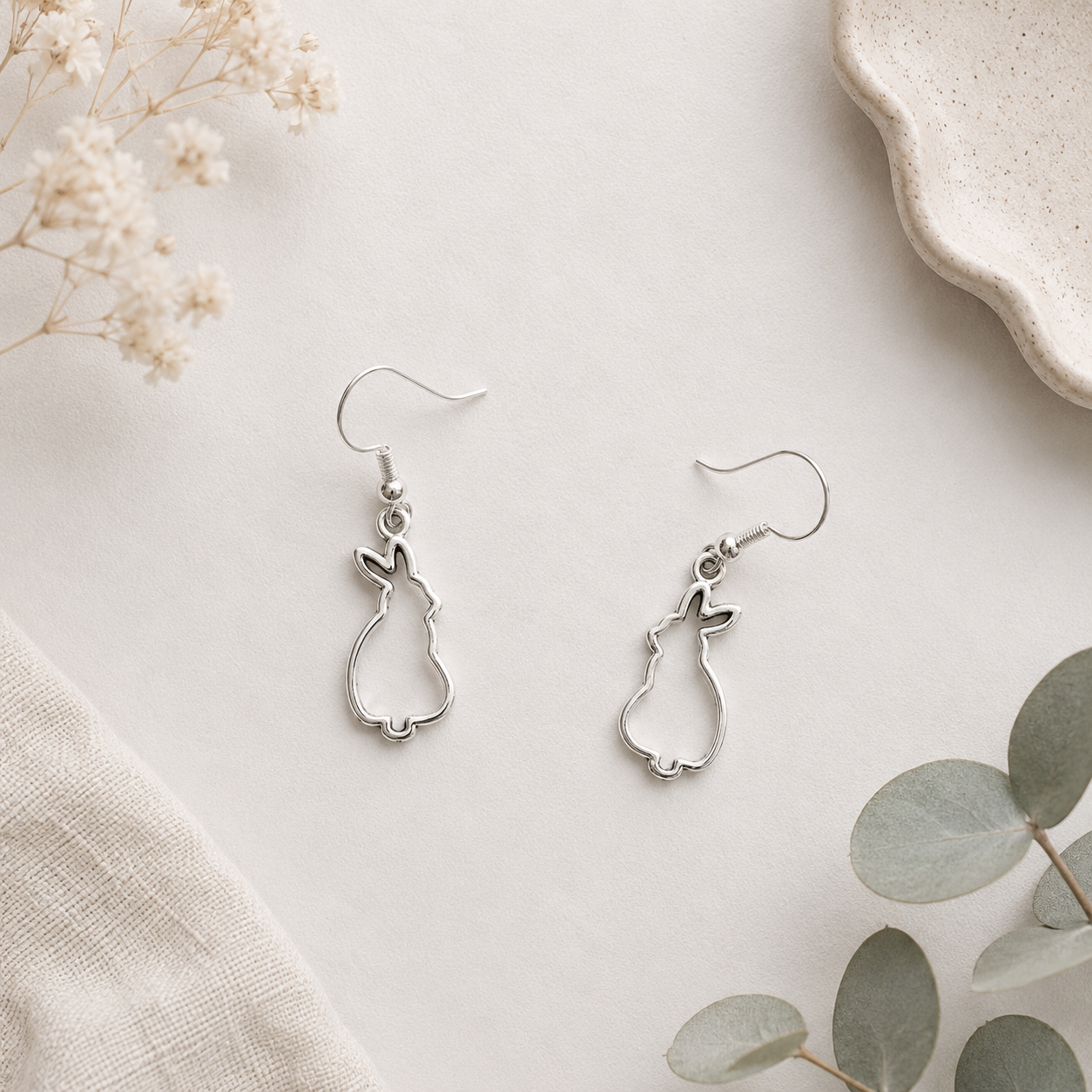 Bunny Outline Earrings