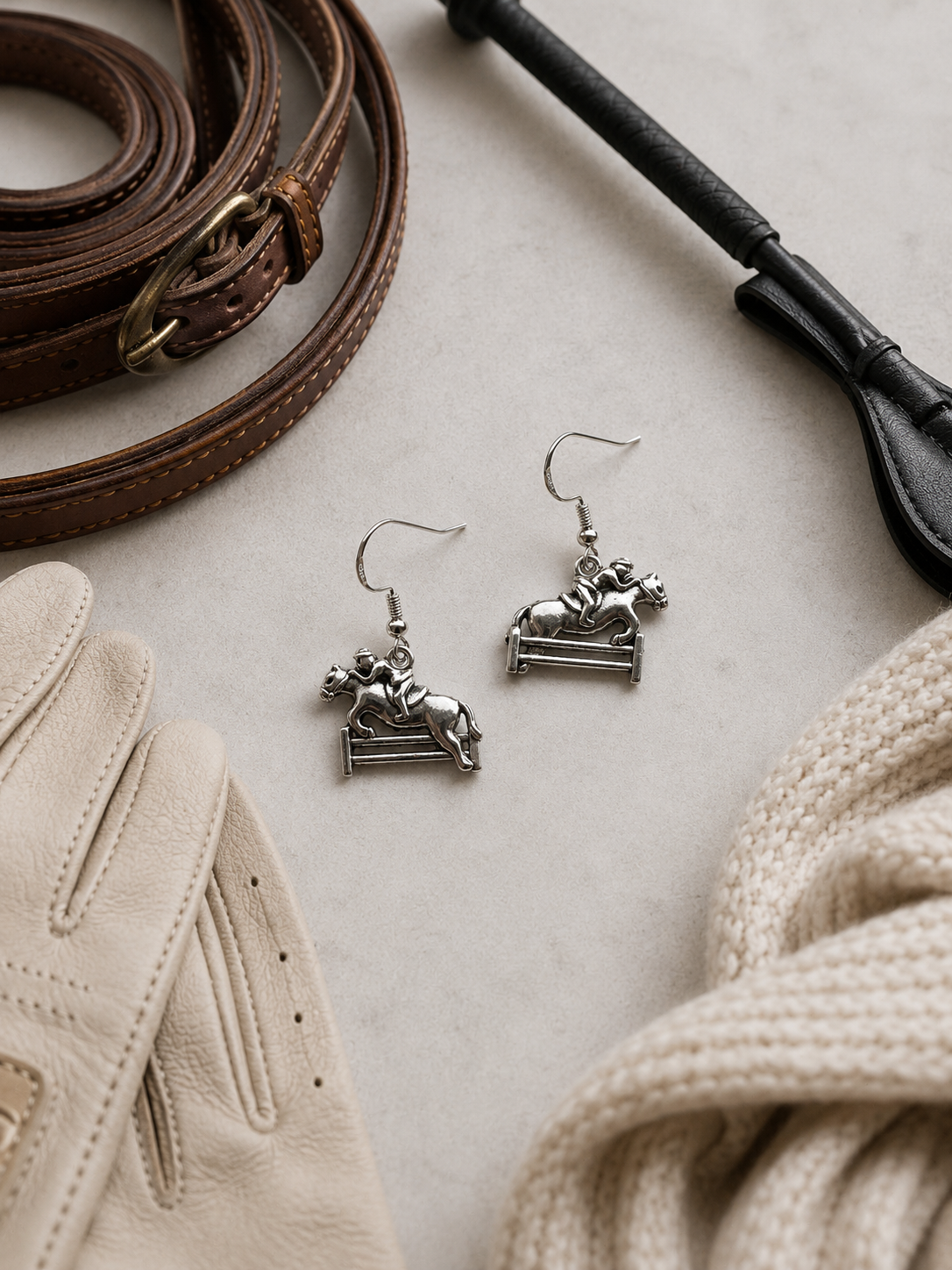 Show Jumping Earrings | Horse Earrings | Horse Rider Gift | Equestrian Jewellery | Pony Club Gift | Horse Lover Earrings