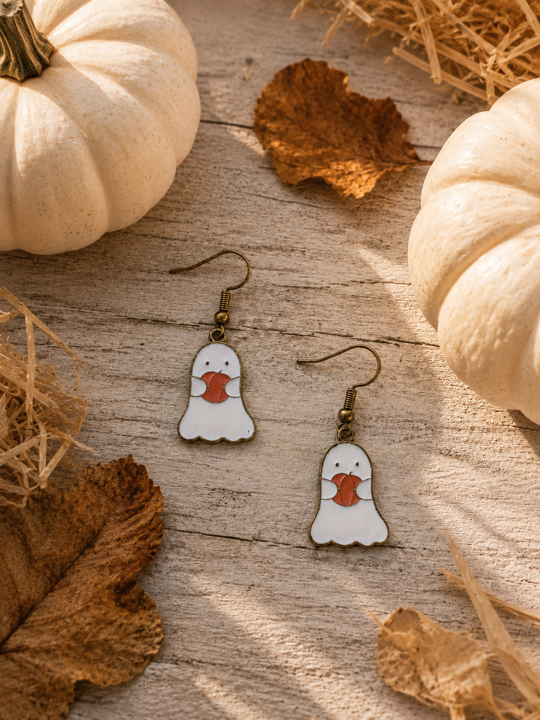 Pumpkin Ghost Earrings