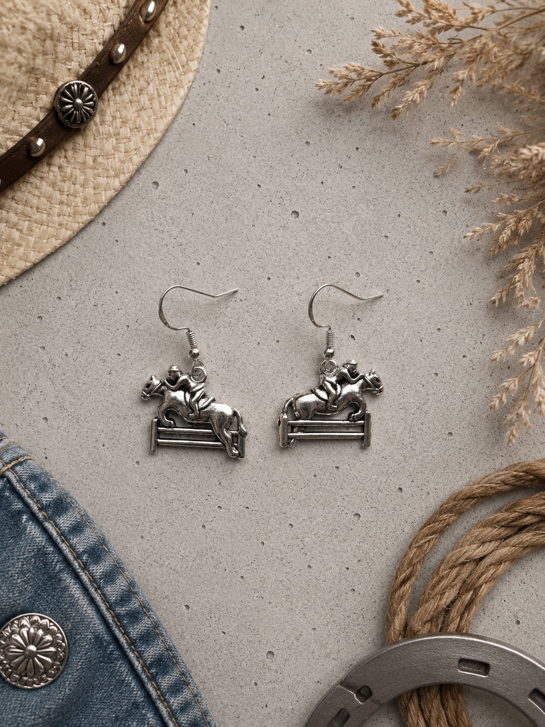 Show Jumping Earrings | Horse Earrings | Horse Rider Gift | Equestrian Jewellery | Pony Club Gift | Horse Lover Earrings