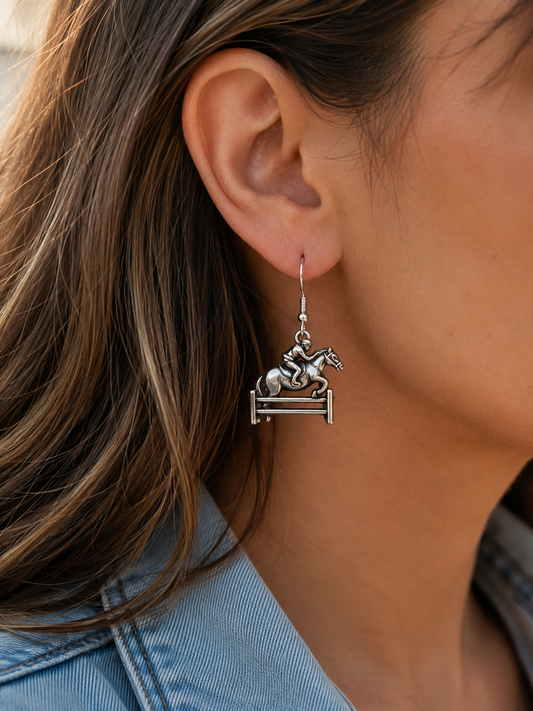 Show Jumping Earrings | Horse Earrings | Horse Rider Gift | Equestrian Jewellery | Pony Club Gift | Horse Lover Earrings