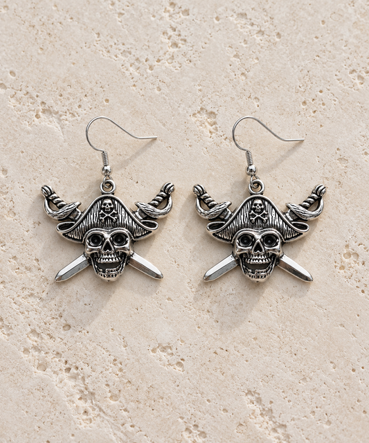 Pirate Earrings | Disney Cruise Pirate Night Earrings | Halloween Costume Jewellery | Skull Earrings | Pirate Accessories