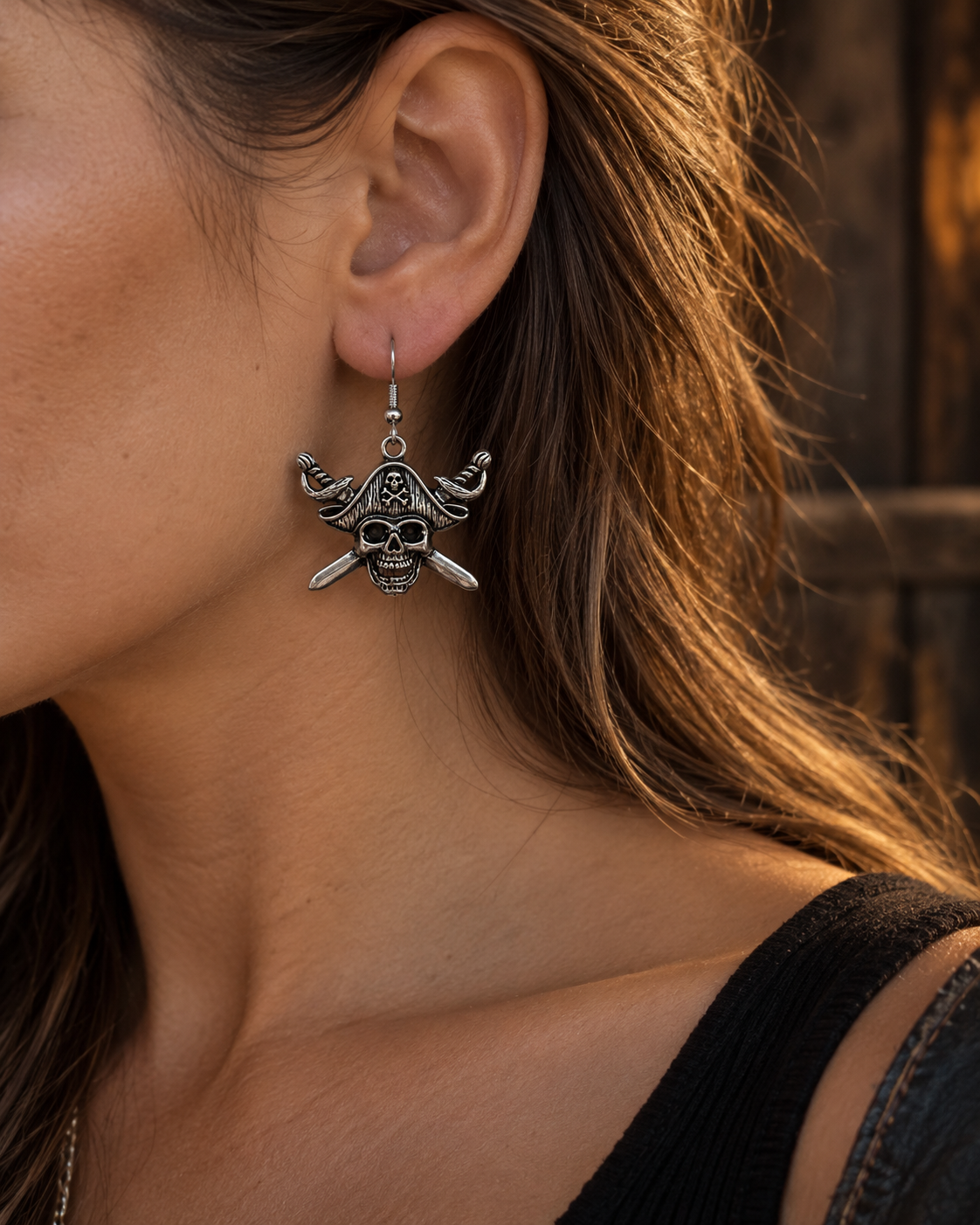 Pirate Earrings | Disney Cruise Pirate Night Earrings | Halloween Costume Jewellery | Skull Earrings | Pirate Accessories