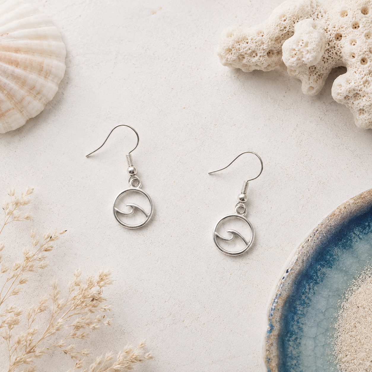 Ocean Wave Outline Earrings