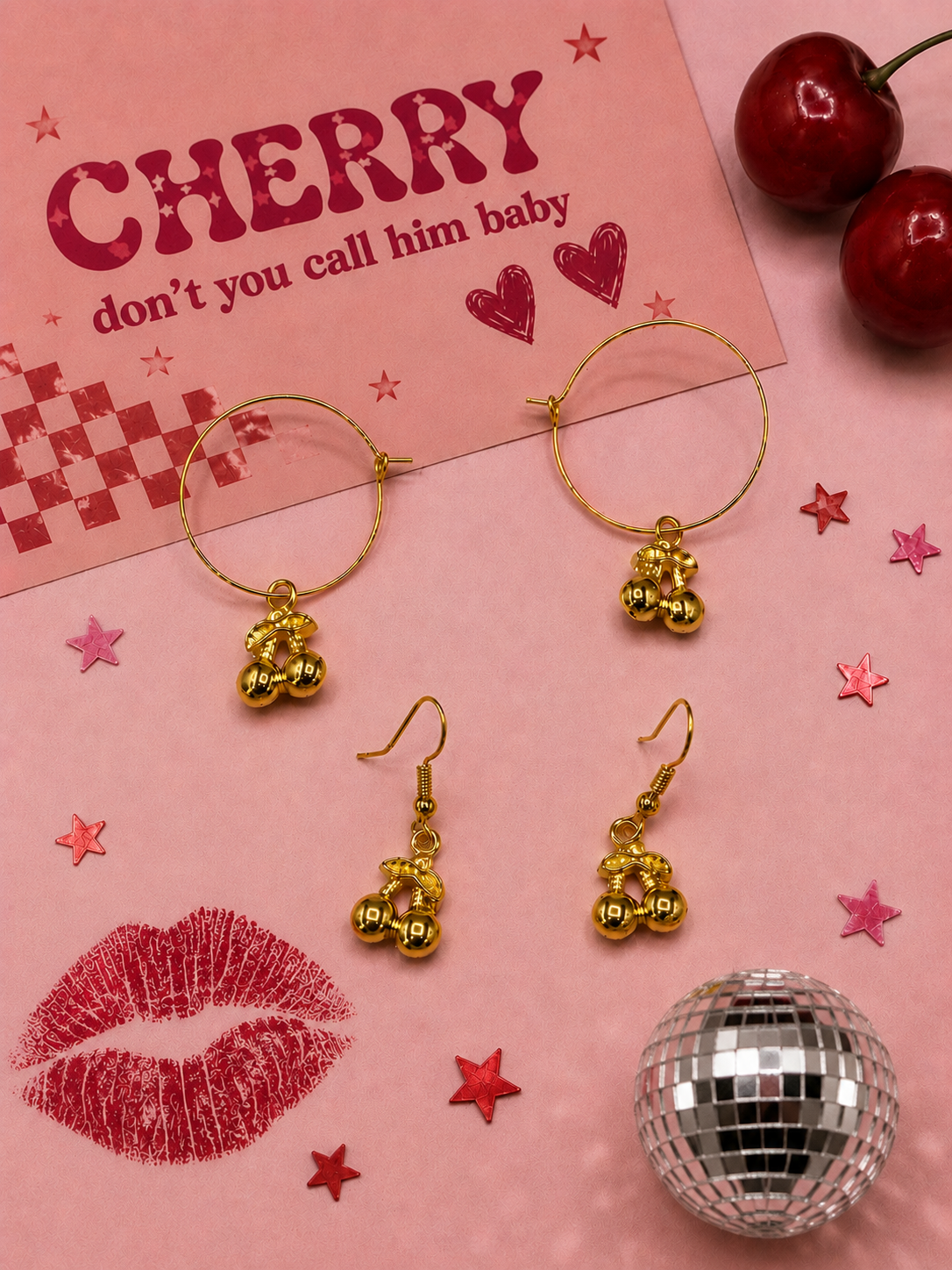 Cherry Gold Earrings