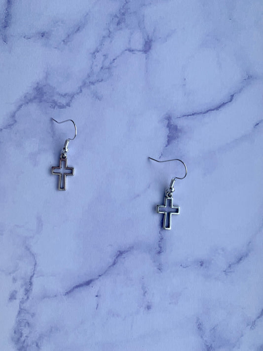 Cross Outline Earrings