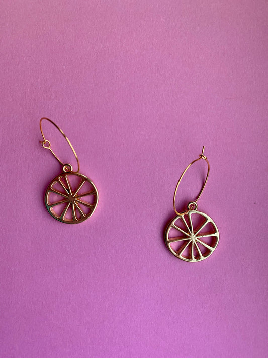 Lemon Slice Earrings | Fruit Earrings | Summer Statement Earrings | Citrus Jewellery | Festival Accessories | Fun Earrings UK