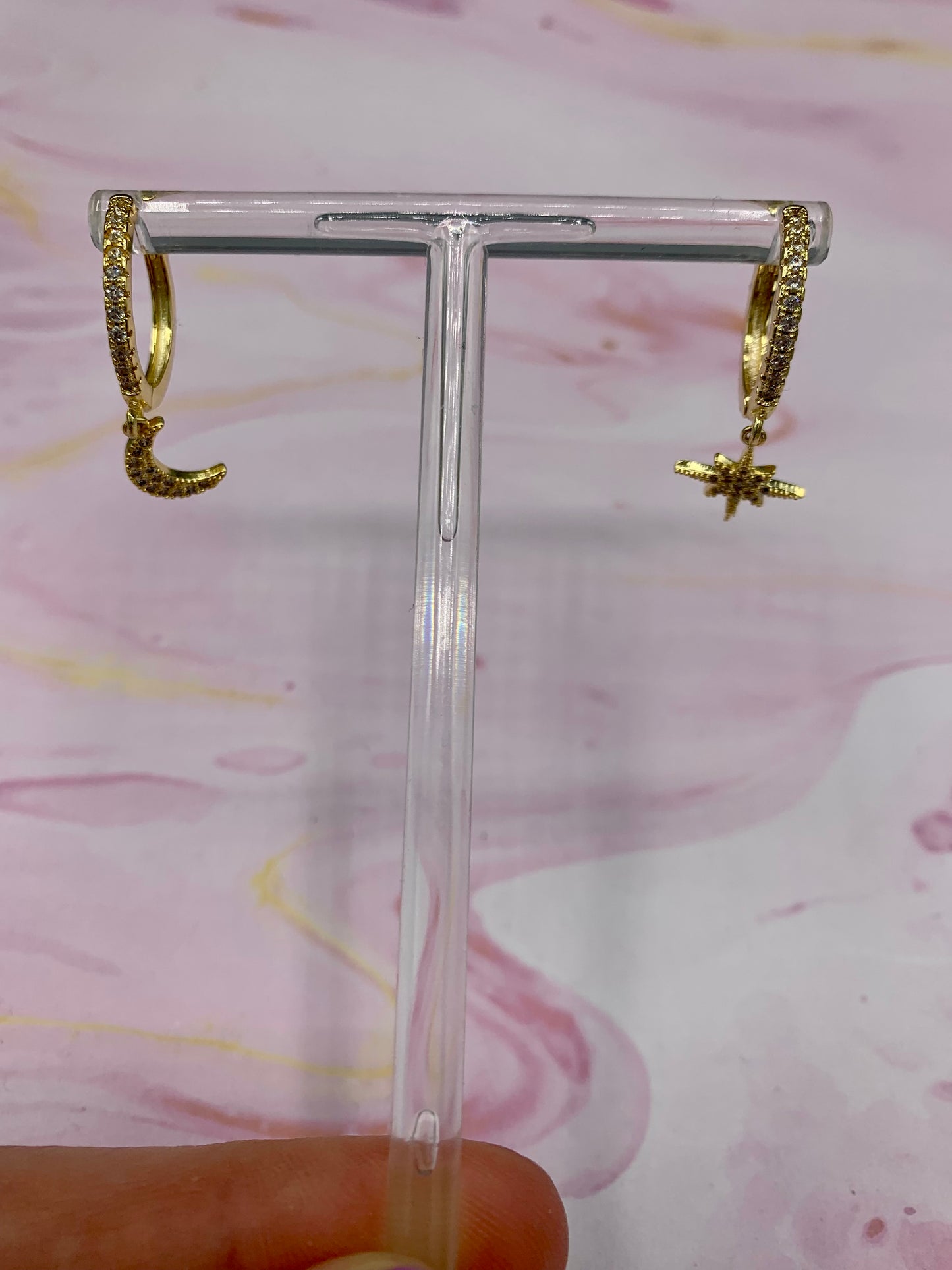 Star and Moon Earrings