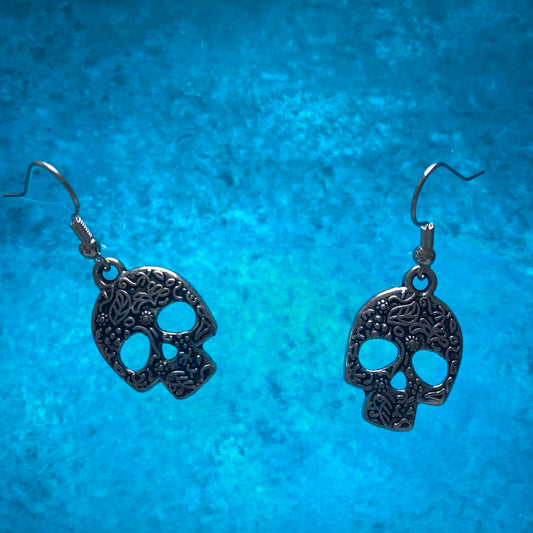 Ornate Skull Earrings