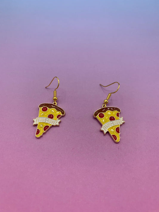Pizza Enamel Earrings